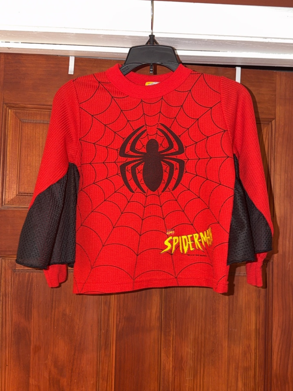 Vintage 1997 Marvel Red and Black Spider-Man Webbed shirt